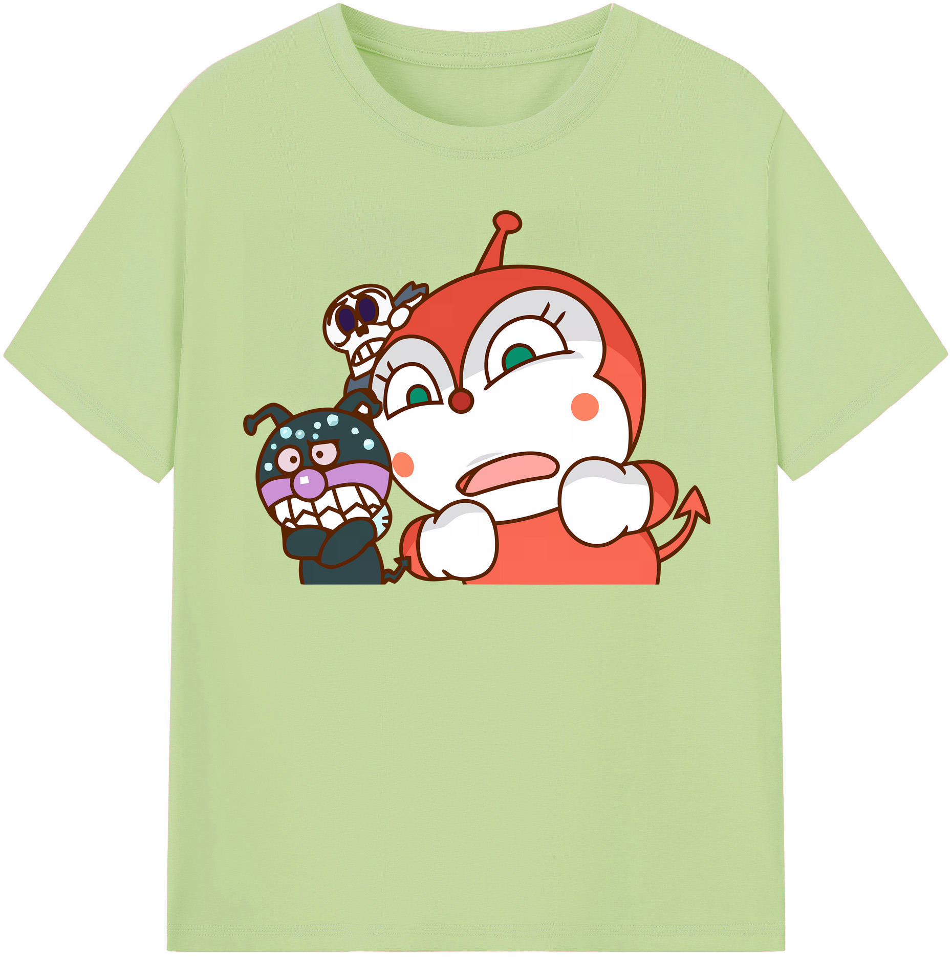 （画像用） アンパンマン Anpanman 綿100％半袖Tシャツ（フロントプリント）